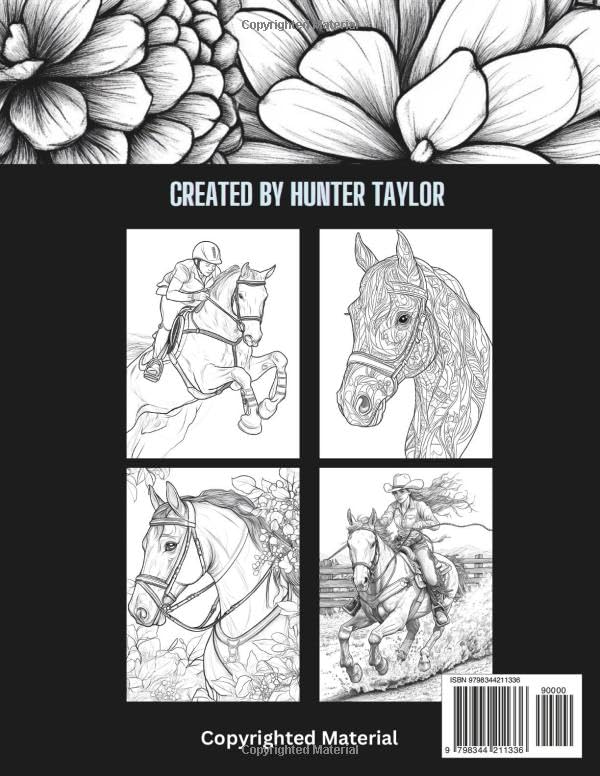 The Coloring Book of Beautiful Horses WoodArtSupply