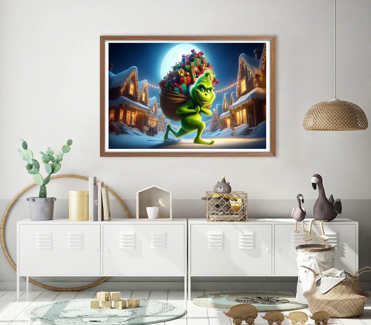 Large Diamond Painting Kits for Adults,Christmas Diamond Art Kits for Beginner,5D DIY Cute Diamond Art Painting Crystal Rhinestone Art and Crafts for Christmas Gifts and Home Wall Decor 16X28 Inch Apcufir