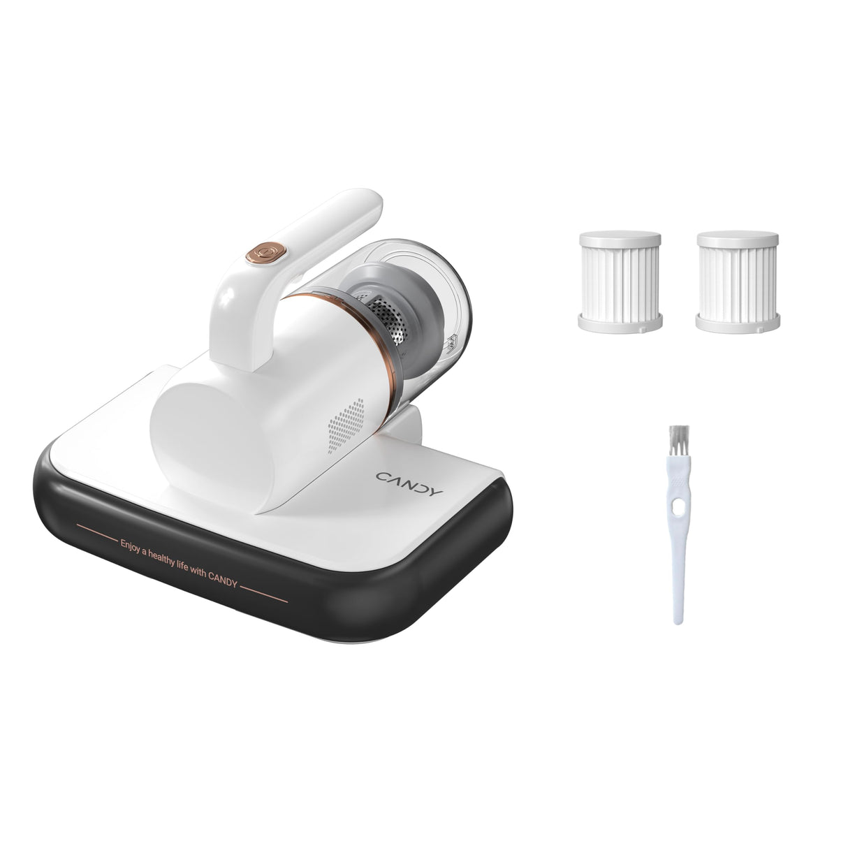 CANDY™ Mattress Vacuum Cleaner UV Sanitizing with HEPA Filter,350W Anti-Allergen for Bed,Carpet,Couch,Dust & Pet Hair, 0.4L Dust Cup with Washable Fliter, Auto UV Shutoff & Overheat Protection Candy