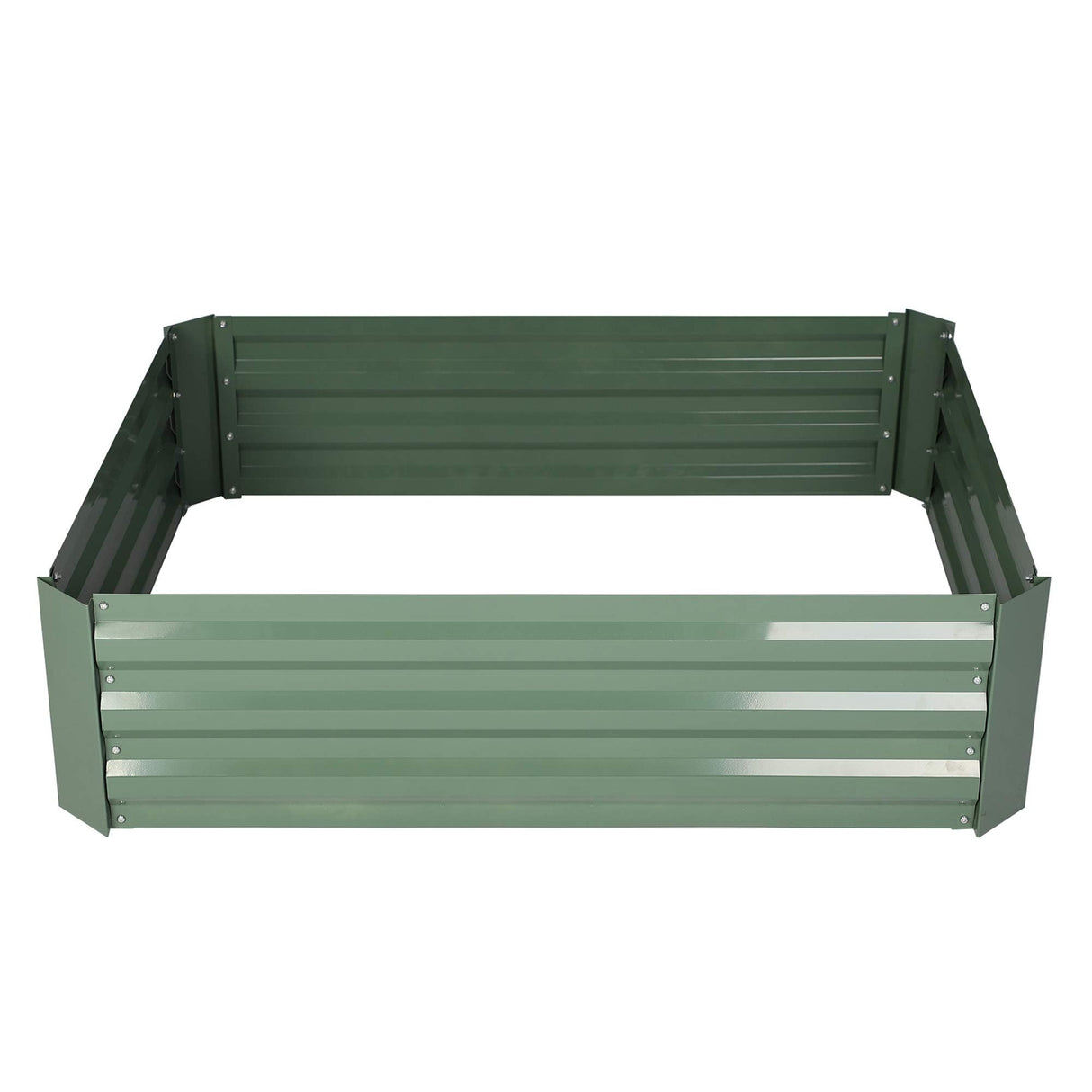 LUCKYERMORE Galvanized Raised Garden Bed Planter Box 4' x 3' x 1', Anti-Rust Coated Metal Garden Bed for Vegetables, Herbs, and Flowers - Outdoor Raised Planter Box, Green LUCKYERMORE