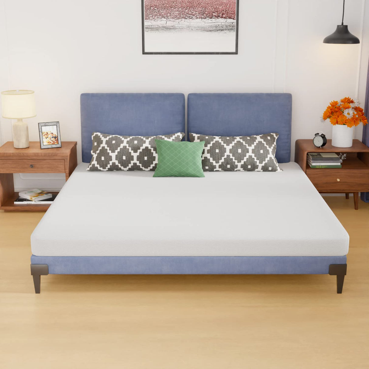 PayLessHere 5 Inch Gel Memory Foam Mattress Medium Firm Mattresses CertiPUR-US Certified Bed-in-a-Box Pressure Relieving King Size,Fiberglass Free,White PayLessHere