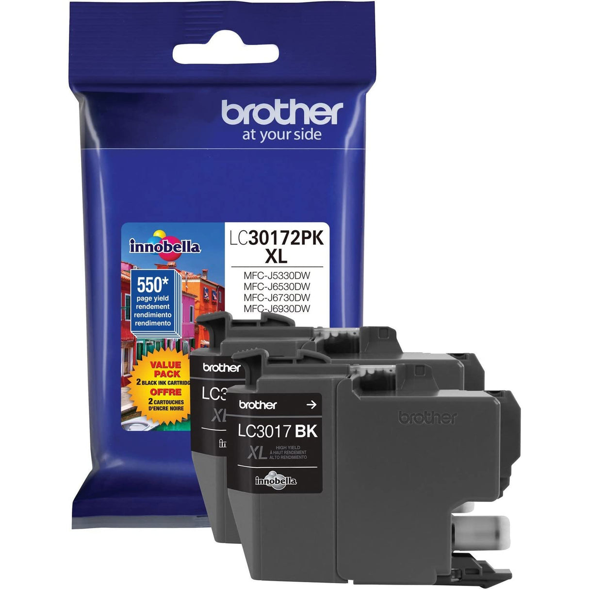 Brother Printer LC30172PK High Yield XL Black Ink Cartridge-2 Pack Brother