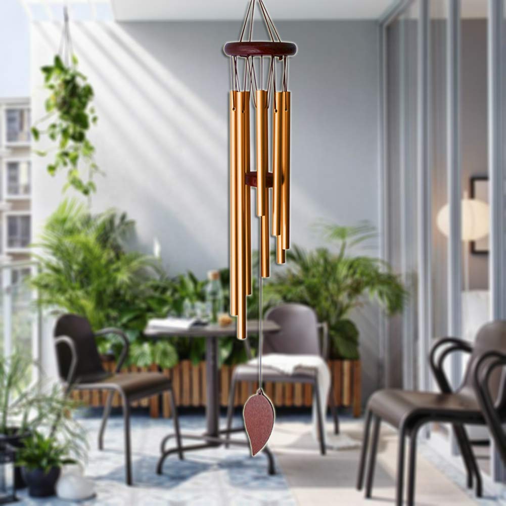 SuninYo Wind Chimes for Outside,Small Wind Chimes Outdoor Clearance,Memorial Wind Chimes with 8 Metal Tubes & Hook SuninYo