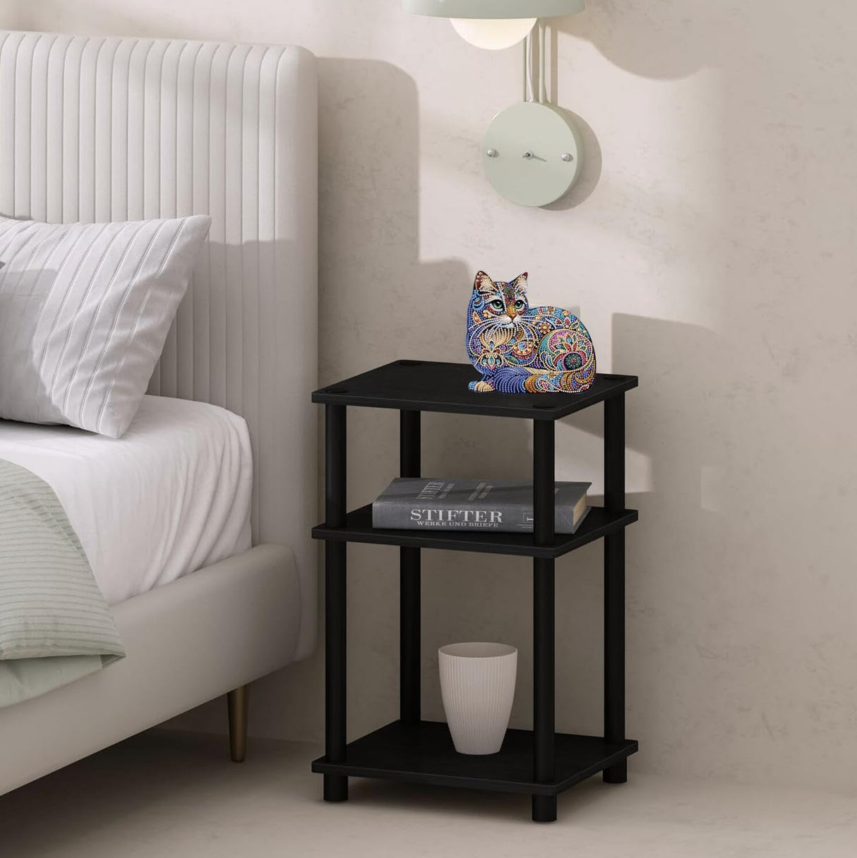 Yanfairy Tabletop Diamond Art Kits for Adults - Cat Diamond Painting Figurines Ornaments, DIY 5D Diamond Art Statues Diamond Dots Sculpture Special Shaped Paintings with Diamonds Gem Art and Crafts Yanfairy