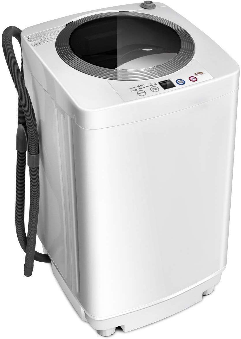 Giantex Portable Washing Machine, Full Automatic Washer and Dryer Combo, with Built-in Pump Drain 8 LBS Capacity Compact Laundry Washer Spin Dryer for Apartment RV Dorm Giantex
