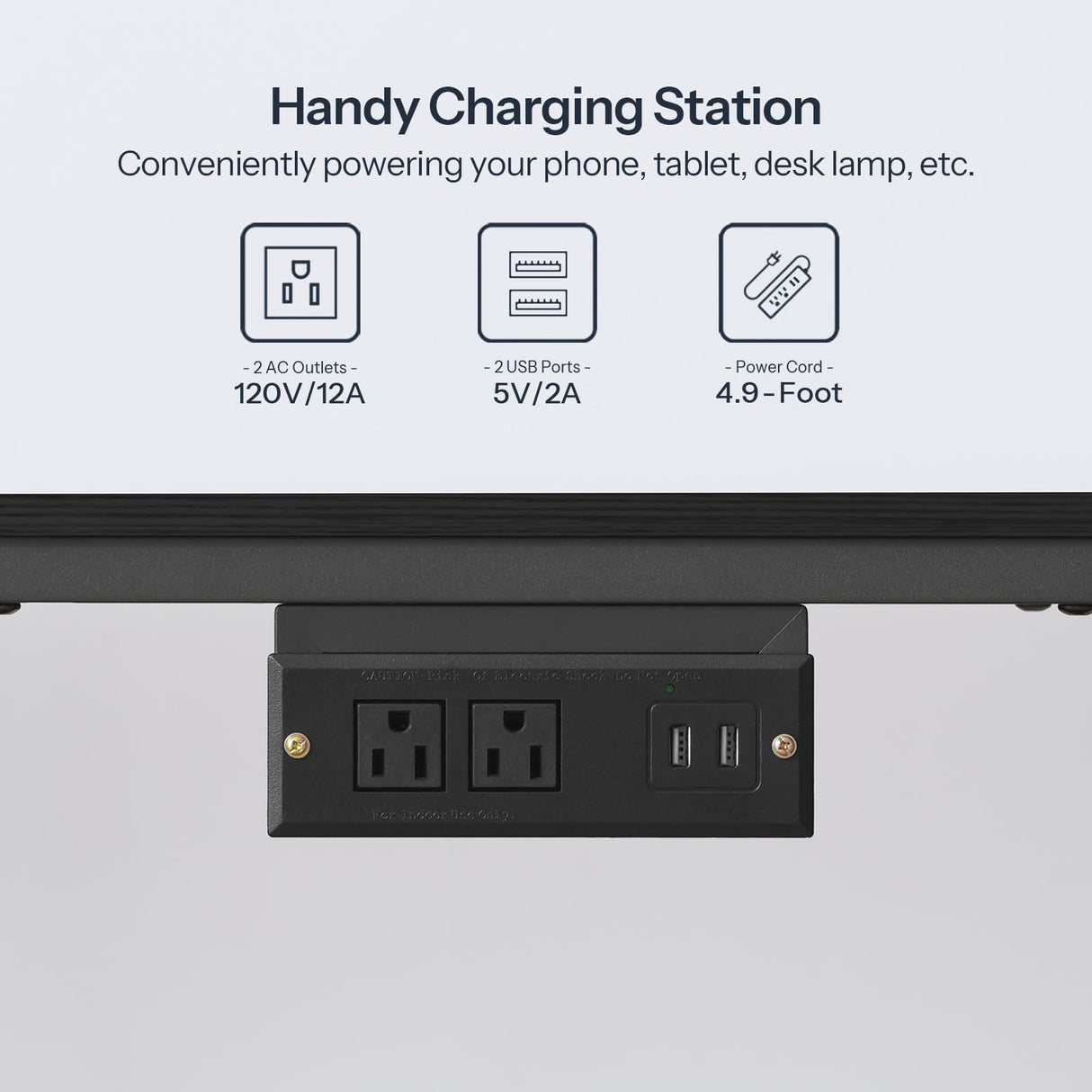 HOOBRO TV Stand with Charging Station to 55 Inches, LED Entertainment Center, Media TV Console Table with Open Storage Shelving for Living Room, Bedroom, Black BB122UDDS01 HOOBRO