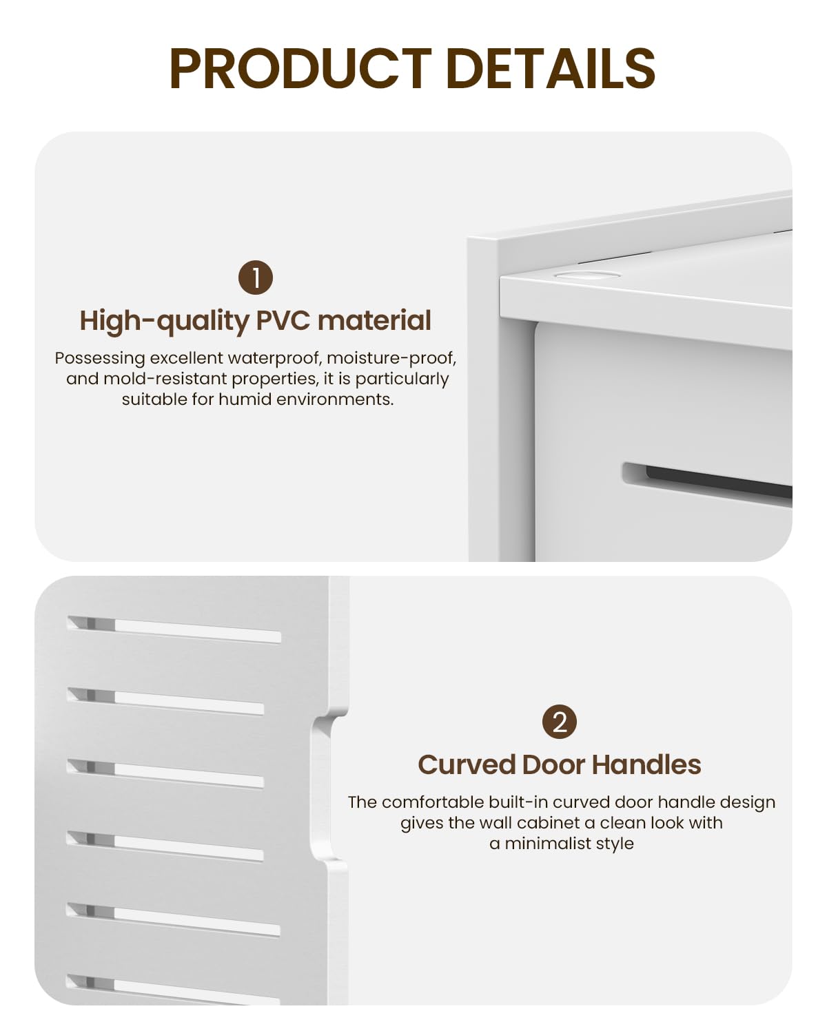 Frstem Bathroom Wall Cabinet, Wall Mounted Medicine Cabinet White Over The Toilet Storage Organizer Hanging Bathroom Cabinet for Bedroom Laundry Room Kitchen Bathroom,16.53" x 14.96" x 7.08" Frstem