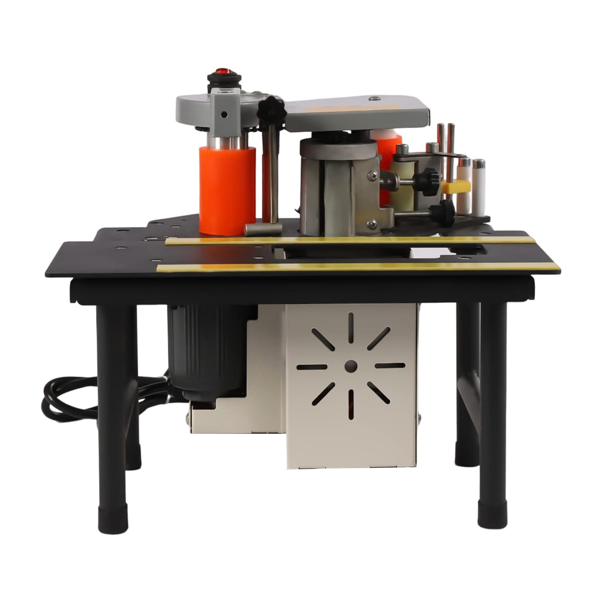 LYNICESHOP Edge Banding Machine, 110V Portable Woodworking Edge Banding Machine Woodworking Gluing Machine Double Glue Edge Bander Feeding Speed 5m/min Working Temperature 120-180ºC LYNICESHOP