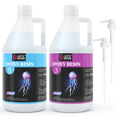 LET'S RESIN Gallon Epoxy Resin Pump Dispenser and 1 Gallon Clear Epoxy Resin