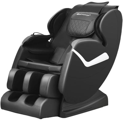 BestMassage Massage Chair Zero Gravity Full Body Electric Shiatsu Massage Chair Recliner with Foot Rollers Built-in Heat Therapy Air Massage System Stretch Vibrating for Home Office(Black)