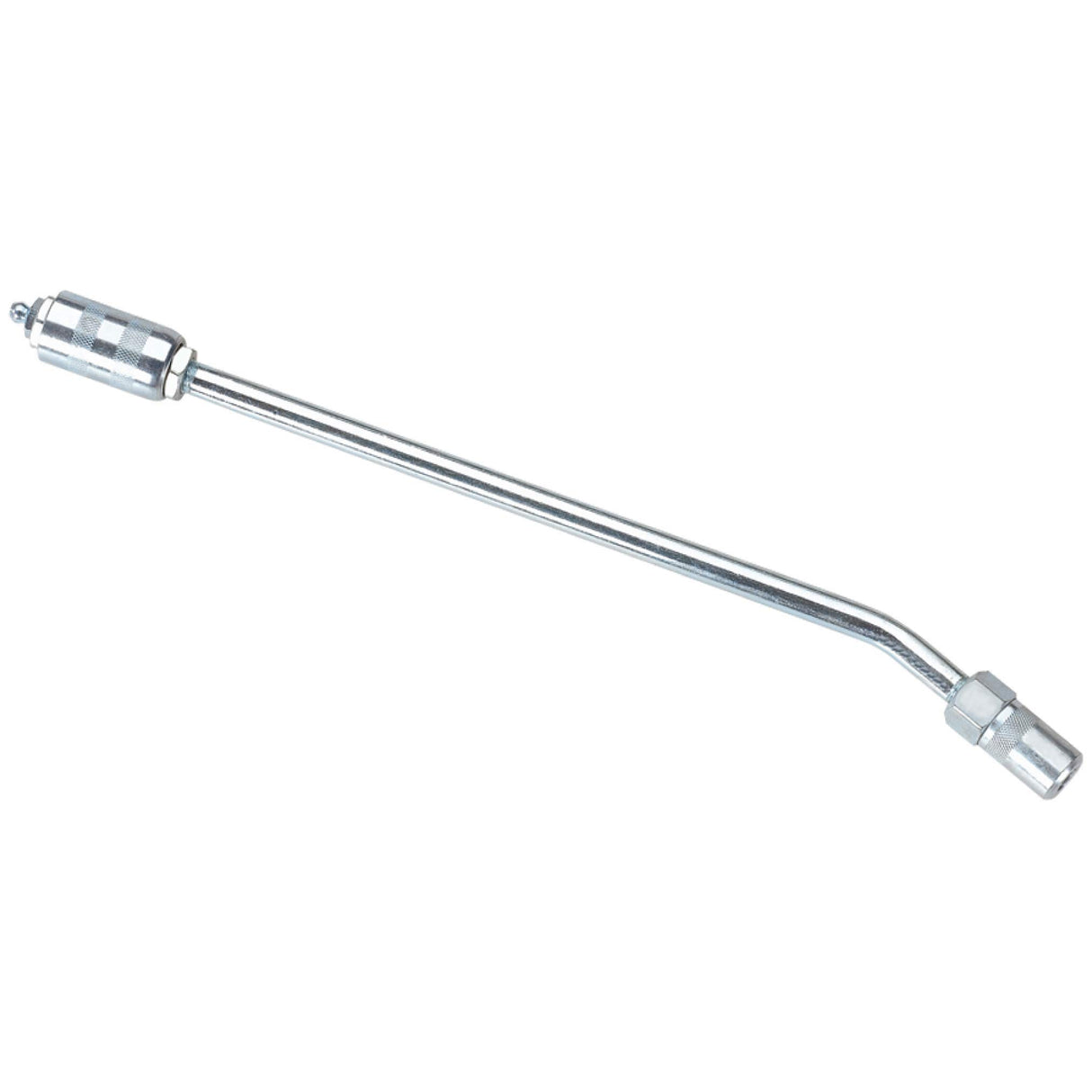 LUMAX LX-1434 Silver 14" Extension Adapter. for Far-to-Reach Grease Fittings on Cars, Trucks, Farm Equipment. Equipped with Hydraulic Coupler and Slide-on Locking Sleeve. LUMAX