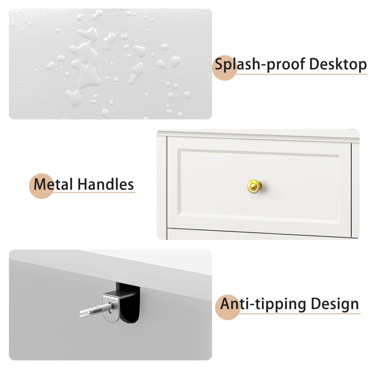 LYNSOM 59" White Dresser for Bedroom, 9 Drawer Wood Dresser with Gold Handles, Wide Large Dressers & Chests of Storage Drawers for Hallyway, Entryway LYNSOM