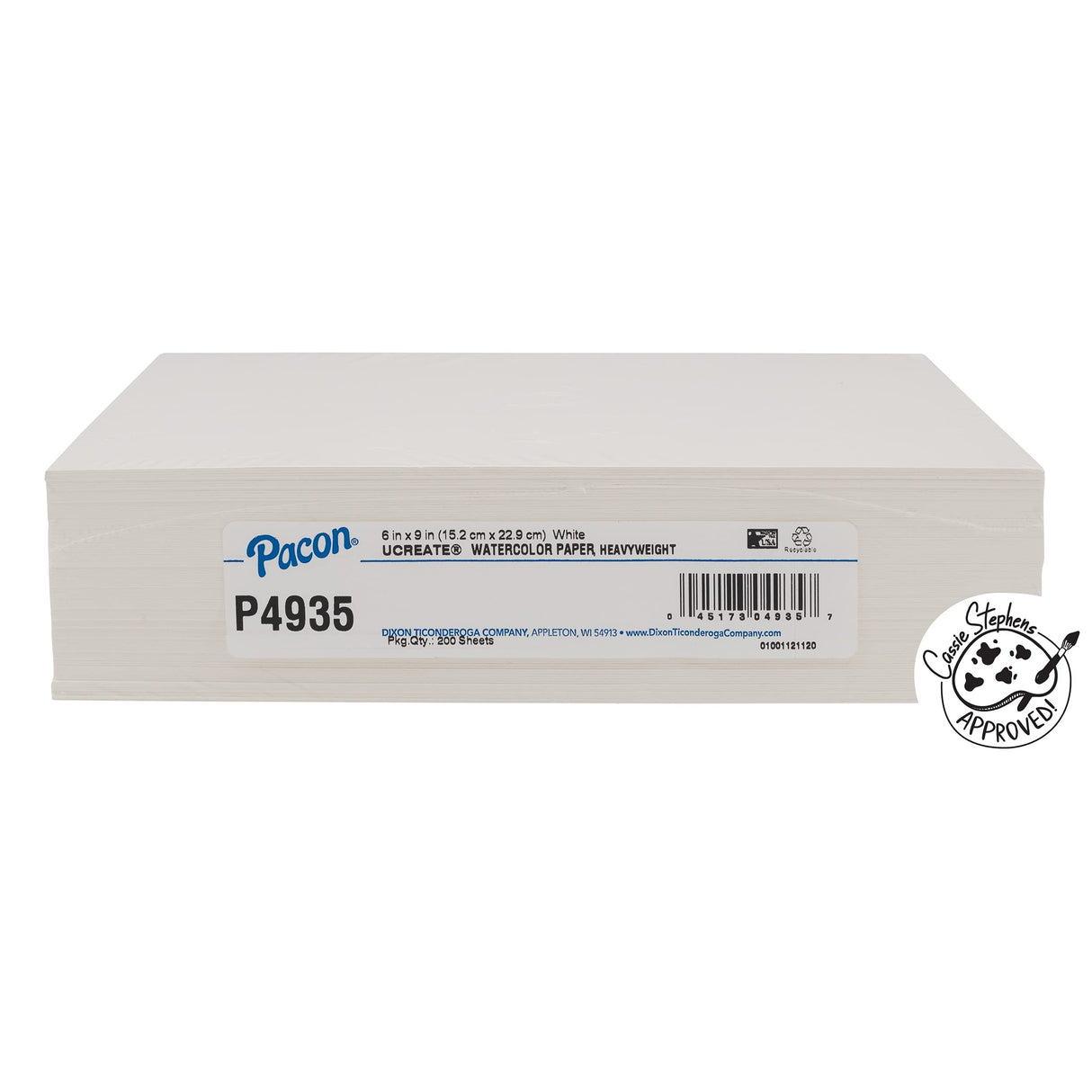 UCreate Watercolor Paper, White, 90 lb., 6" x 9", 200 Sheets UCREATE