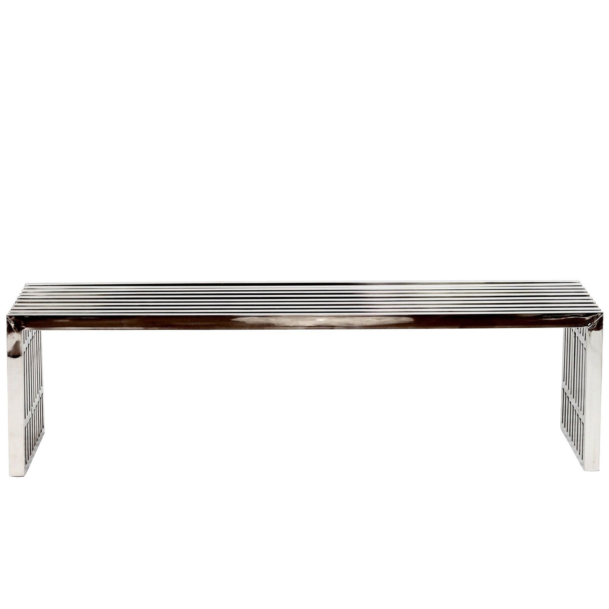 Modway Large Gridiron Stainless Steel Bench Modway