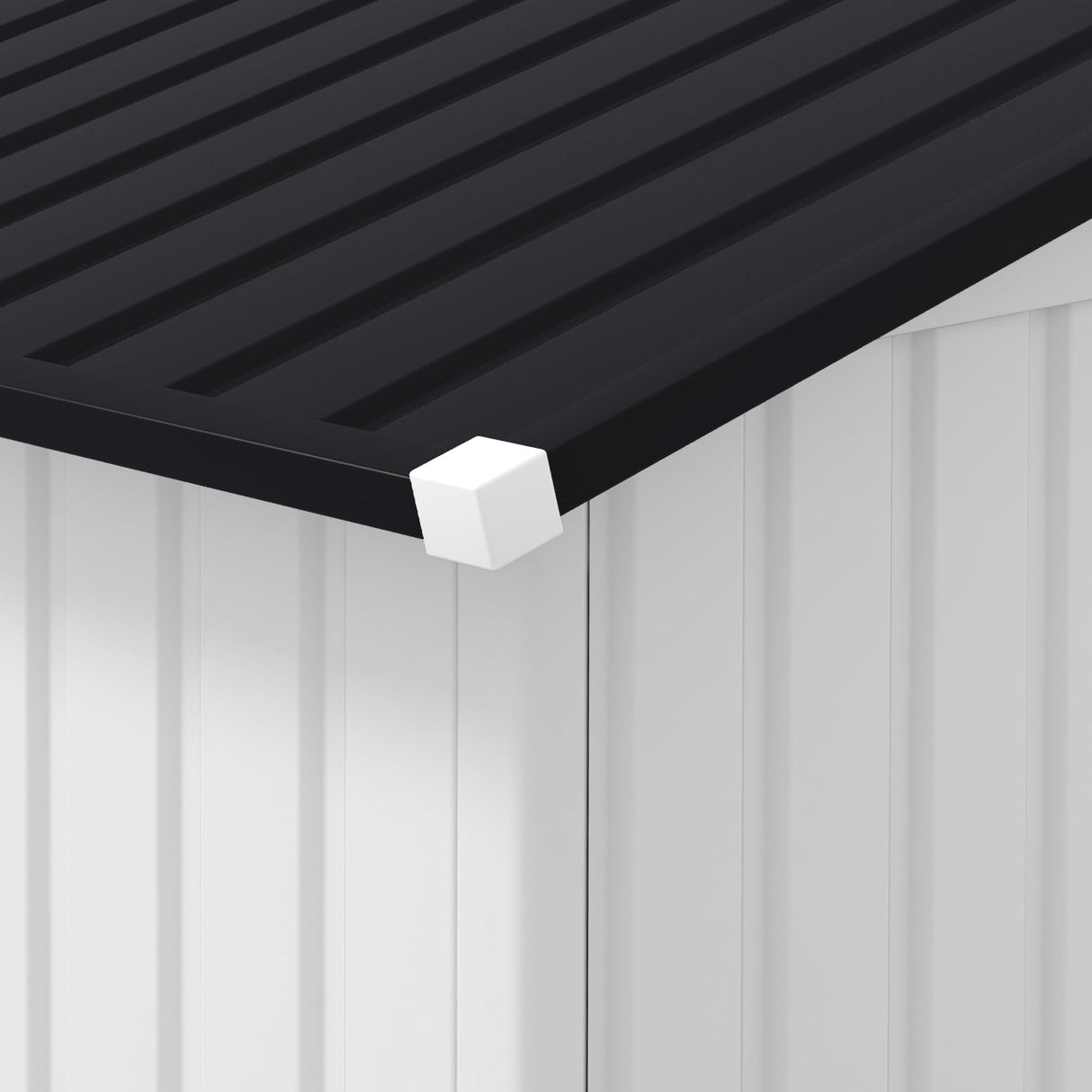 Outsunny 11' x 13' Outdoor Storage Shed, Garden Tool Metal Shed with Foundation Kit, Double Lockable Door, Air Vents and Sloping Roof, for Backyard, Patio, Lawn, White Outsunny