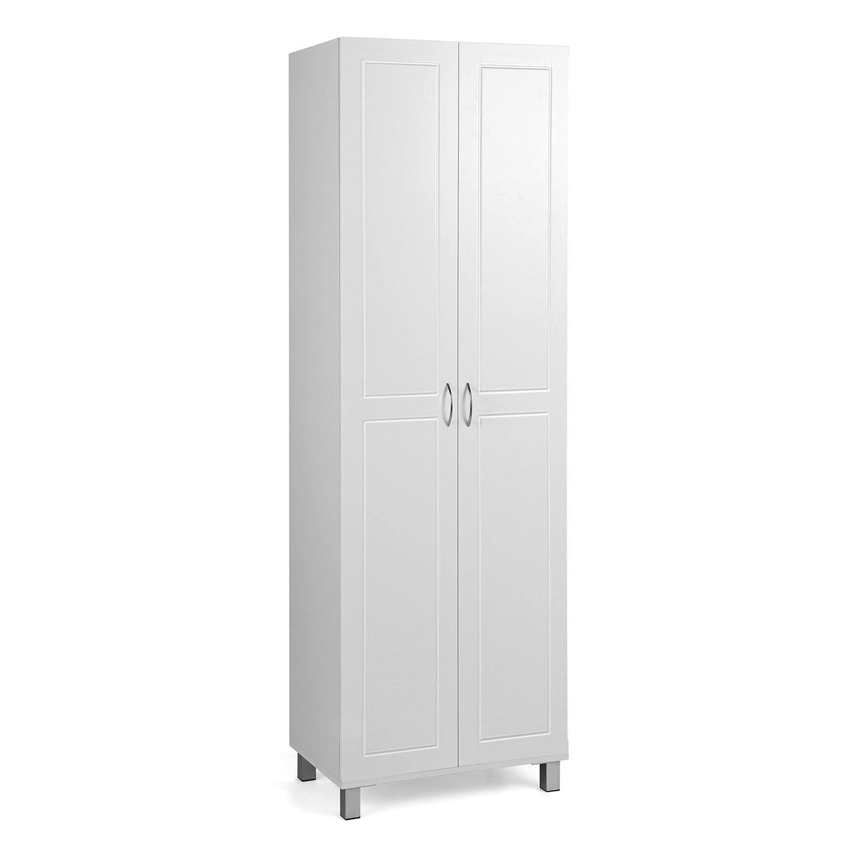 Tangkula 73.5 Inch Tall Storage Cabinet with Double Door, Freestanding Pantry Cabinet with Adjustable Shelf & Anti-tilt Design, Modern Utility Organizer for Kitchen Living Room (White) Tangkula