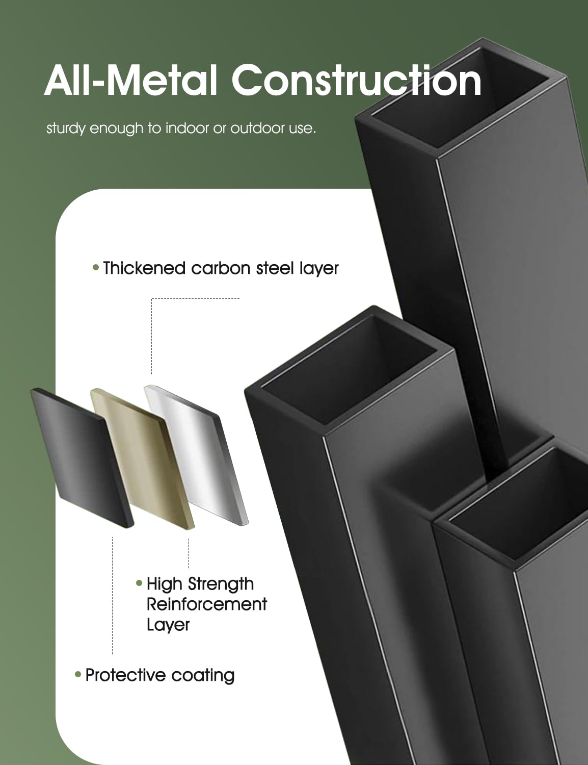 Heavy-Duty Garden Tool Organizer for Garage with 2 Stair-Climbing Wheels, Lawn & Yard Tool Storage Rack, Garage Tool Cart with Lockable Wheels, Outdoor Garden Tool Storage for Sheds SereneHome