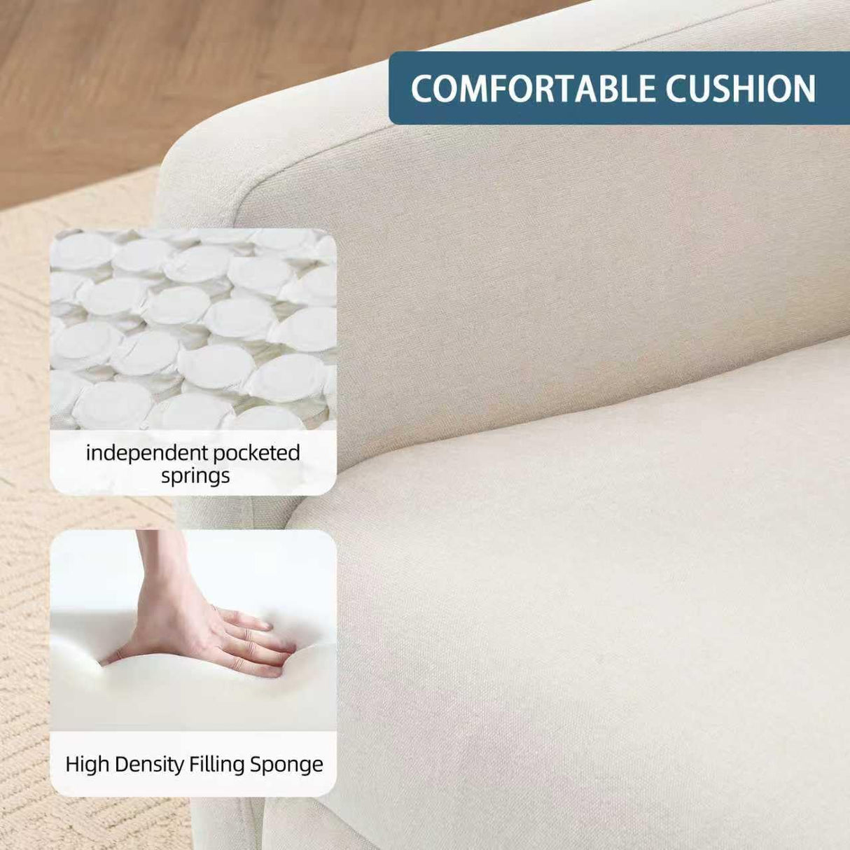 Ketaiyou Power Swivel Rocking Recliner Chair, High Back Electric Rocker Nursery Glider Chair, USB and Type-C Ports, Upholstered Fabric Reclining Single Sofa Chair for Living Room (Beige) Ketaiyou