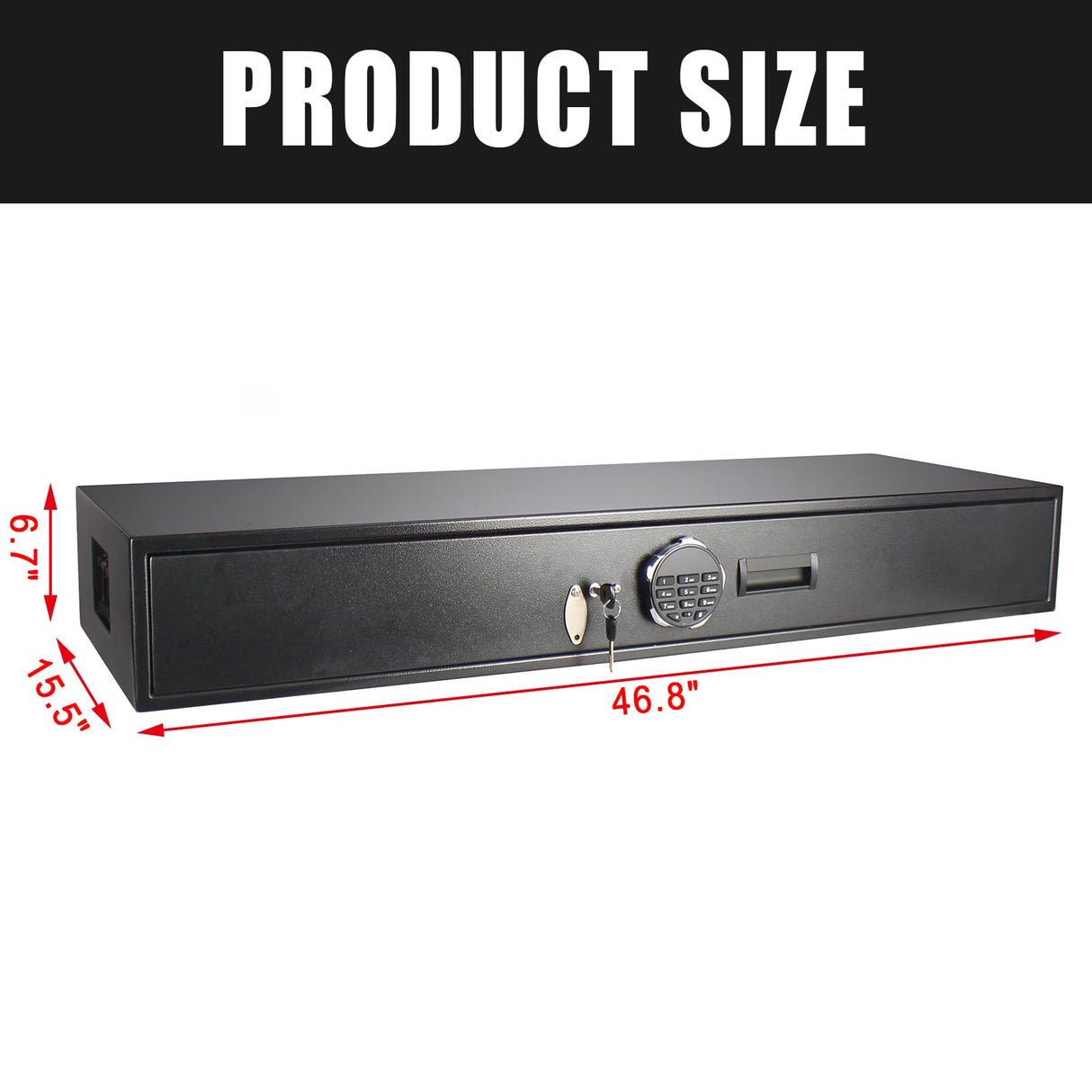 Heavy-duty Under Bed Safe, Rapid Gun Storage Safe Drawer Safe for AR Rifle Ammo Pistol Accessories for Home and Vehicle LANGGER V