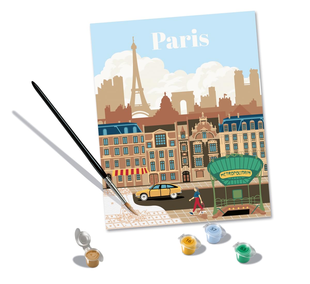 Ravensburger Relax CreArt Paris Paint by Numbers Kit | Perfect DIY Art Gift for Adults, Stress Relief, and Creative Hobby Ravensburger