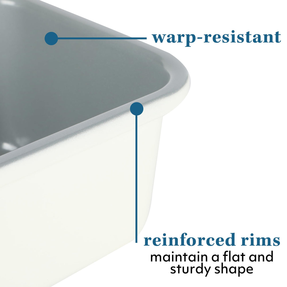 SUR LA TABLE Kitchen Essentials Bake Sale 9 X 5 Inch PFOA, PFAS, PTFE Free Nonstick Loaf Pan - Linen White Sur La Table