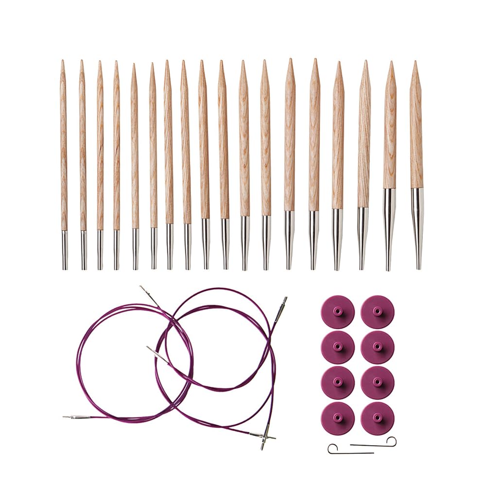 Knit Picks Options Wood Interchangeable Knitting Needle Set - US 4-11 (Sunstruck) Knit Picks
