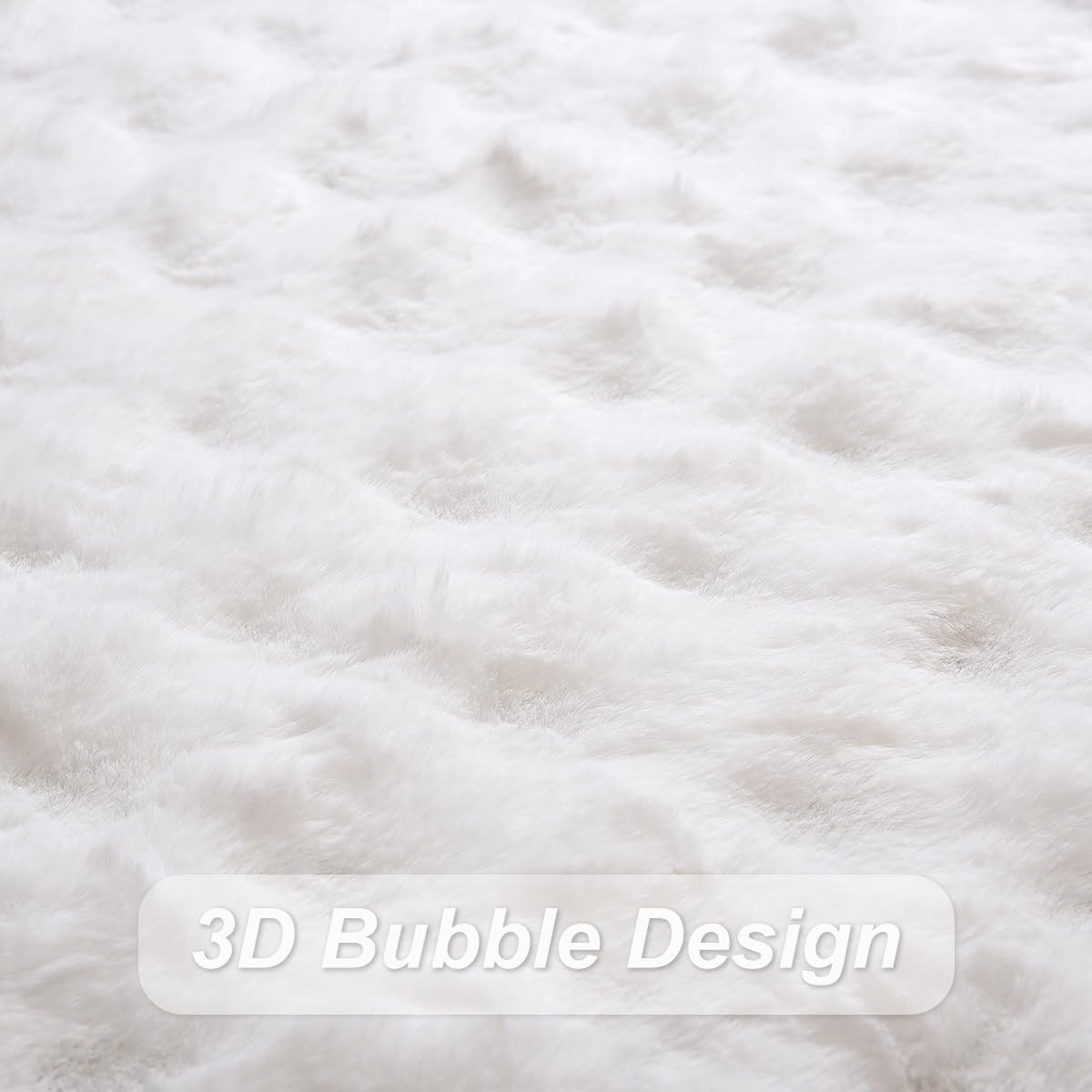 48 Inch Rabbit Fur Christmas Tree Skirt White Plush Skirt for Merry Christmas Party Christmas Tree Decoration Xnipicg