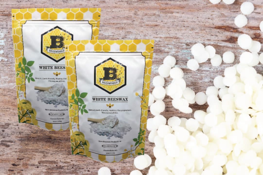 White Beeswax Pellets (1 lb) | 100% Pure, Cosmetic Grade, Triple-Filtered Beeswax for DIY Skin Care, Lip Balm, Lotion, and Candle Making BEESWORKS