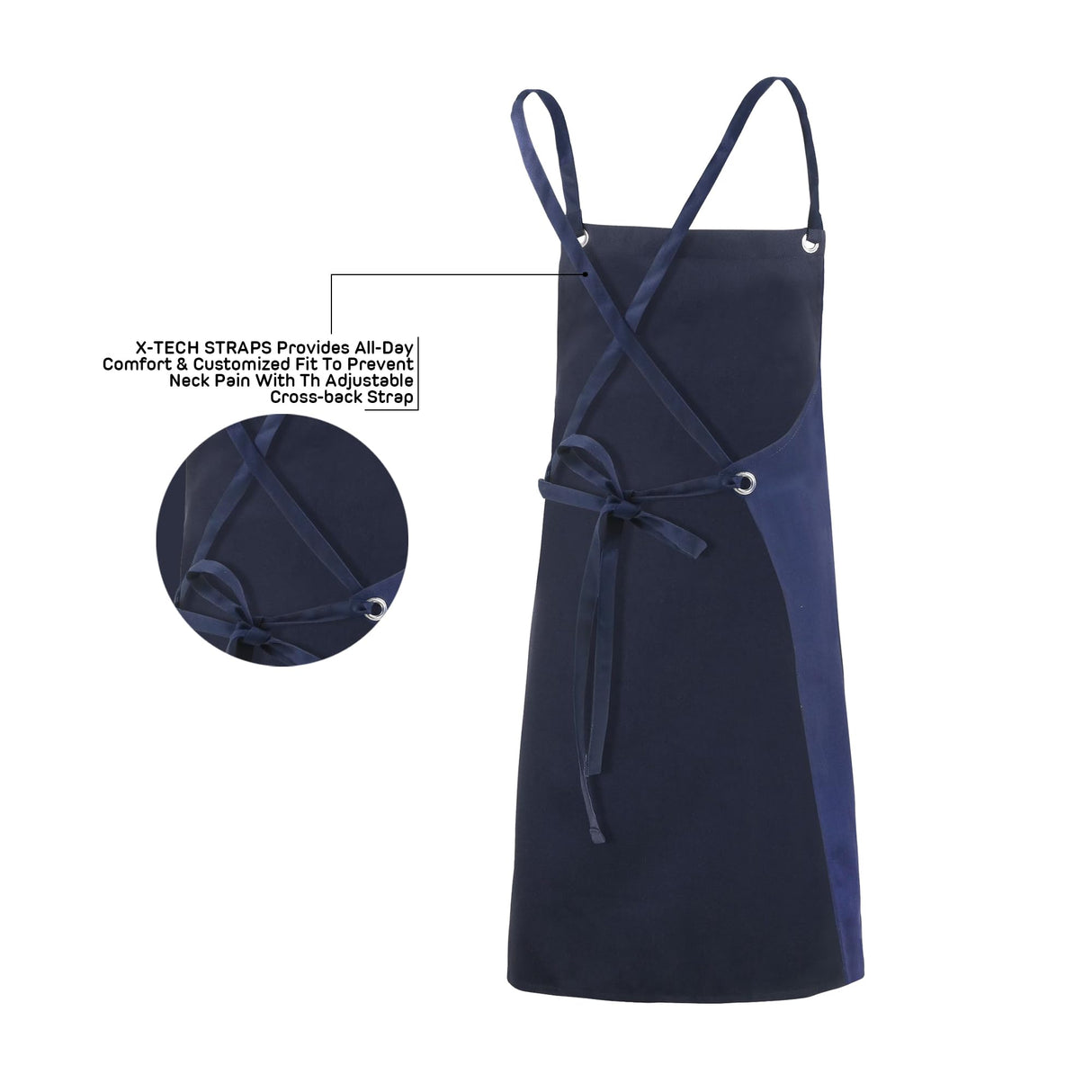 Strongarm Blue Welding Apron Flame Resistant Arc-Rated with X-tech Comfort Fastening Straps 24x36 (2023 Version) The Strongarm American Welding Company