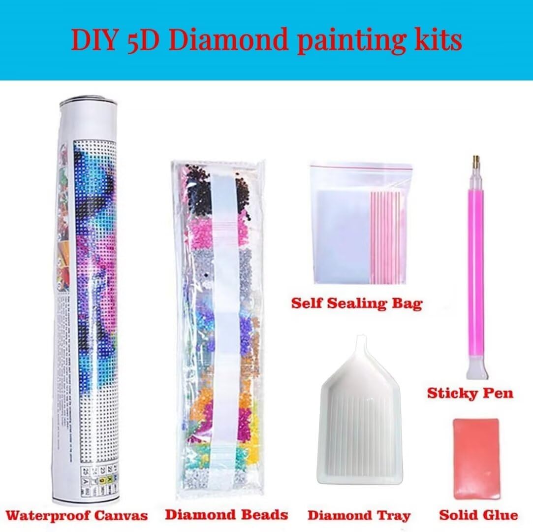 Egypt 5D Diamond Painting Kits for Adults 20x48in, Egyptian Murals Diamond Art Kits for Adults, DIY Full Drill Round Diamond Art Paintings Mosaic Kits for Adult Crafts for Wall Room Decor Gifts Z-293 Wohoaqig
