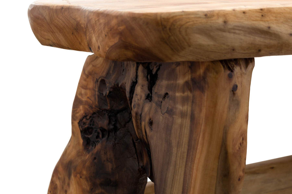 TJ Global Natural Edge Cedar Wood Tree Stump Indoor/Outdoor Stool, Garden Bench, Night Stand, End Table, Plant Stand - L20 x W11 x H17 TJ Global