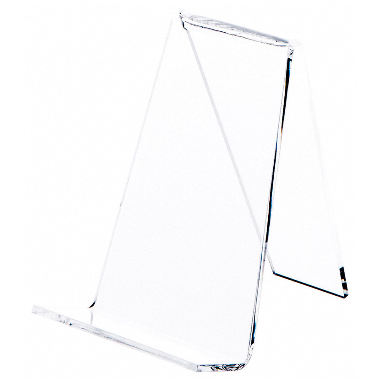 Plymor Clear Acrylic Book Easel with 1.125" Flat Ledge, 3.625" W x 4.25" D x 4.875" H Plymor