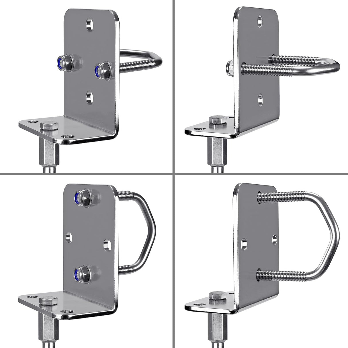 Insaga Multi-Purpose Ground Anchors Screw in, Wider Spiral Earth Anchors, Fully Welded Mobile Home Anchors for Trampolines, Swing Sets, Carports and More, 18'' Set of 4 Insaga