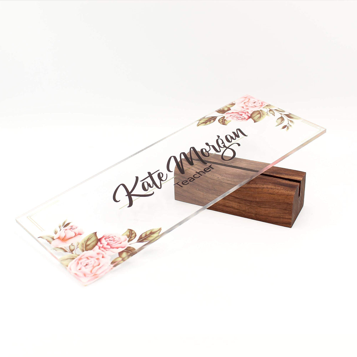 Personalized Desk Name Plate Plaque | Unique Gift | Wood Holder | Office Decor | Teacher Name Plate | Sign | Artswave ARTSWAVE