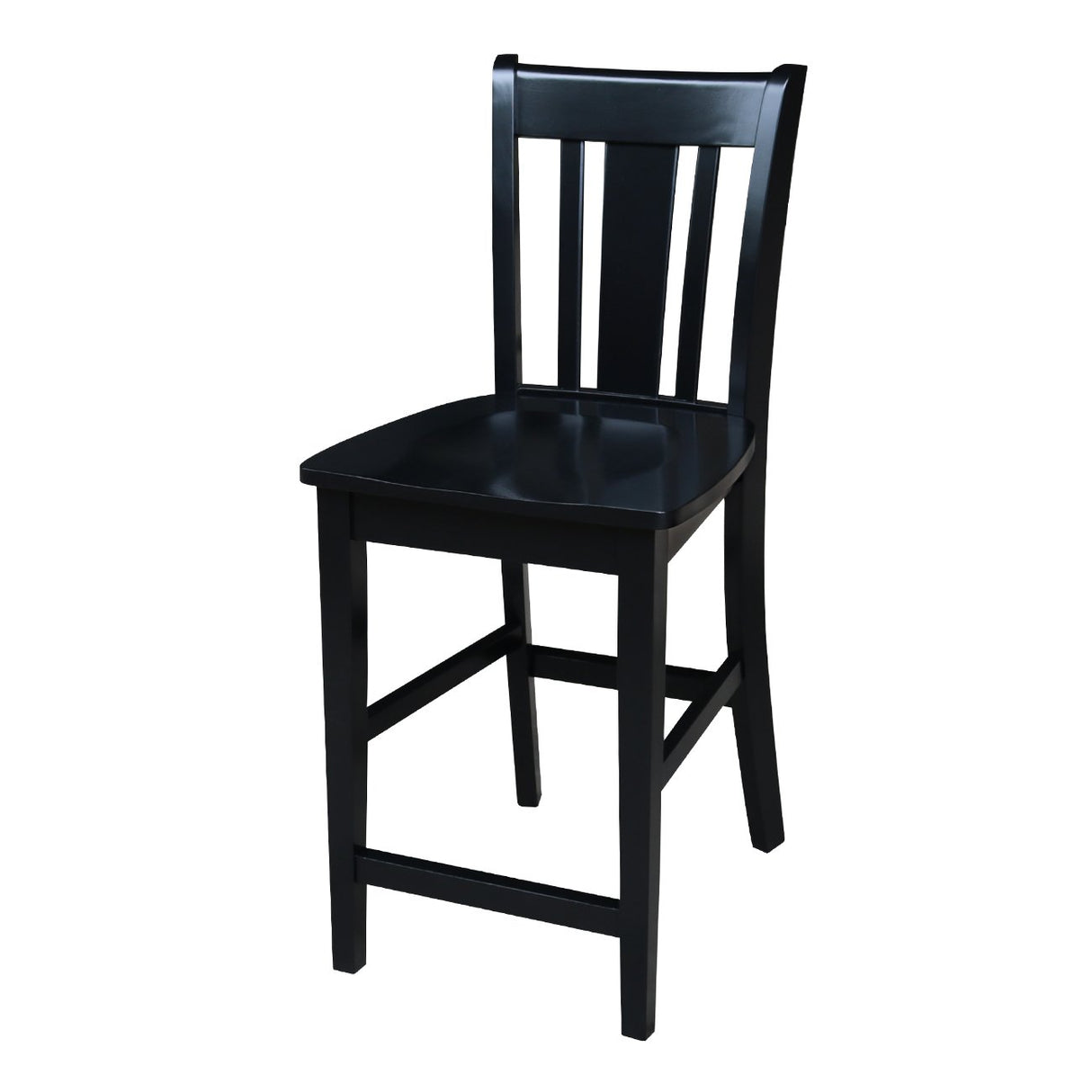 IC International Concepts International Concepts San Remo Counter Height, 24-Inch, Black Finish Stool IC International Concepts