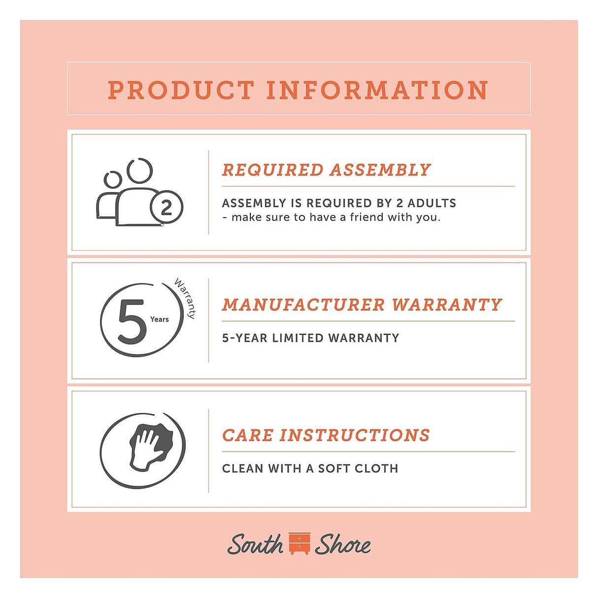 South Shore Axess 5-Shelf Bookcase - Pure White South Shore