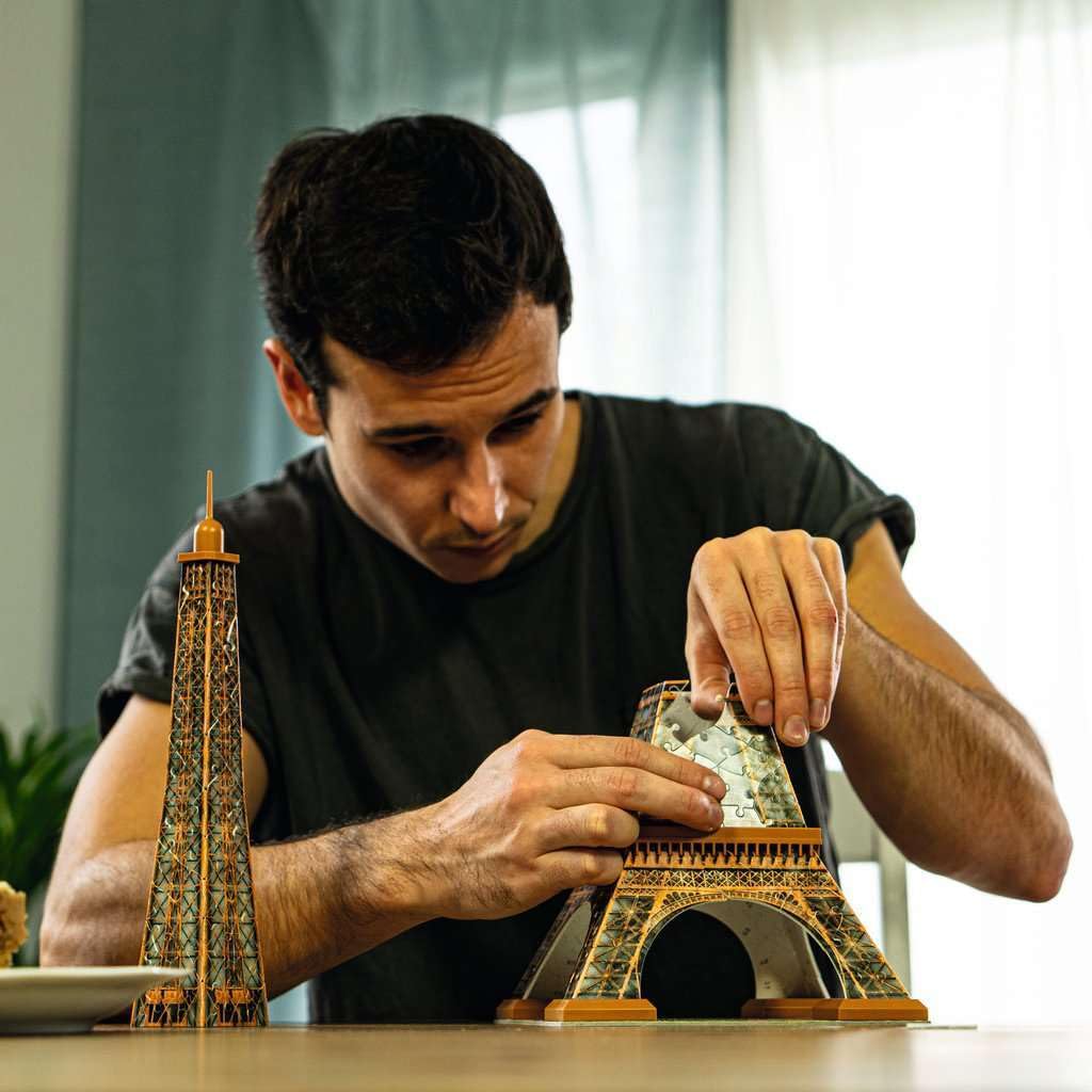 Ravensburger Eiffel Tower - Night Edition | 216-Piece 3D Jigsaw Puzzle for Kids and Adults | Precision Fit with Easy-Click Technology | Displayable & Durable Model | Over a Century of Quality Ravensburger