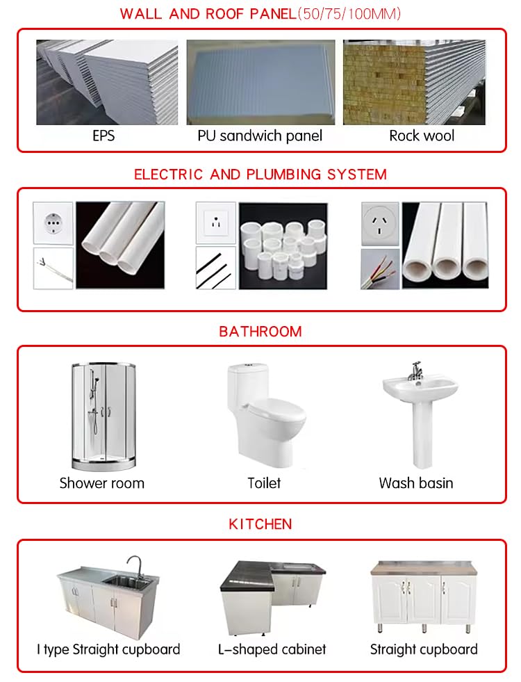 Luxury Prefab Tiny Home Container House Expandable House Folding Container Homes with 2-3 Bedrooms 1 Bathroom Portable House Steel Expandable Houses Generic