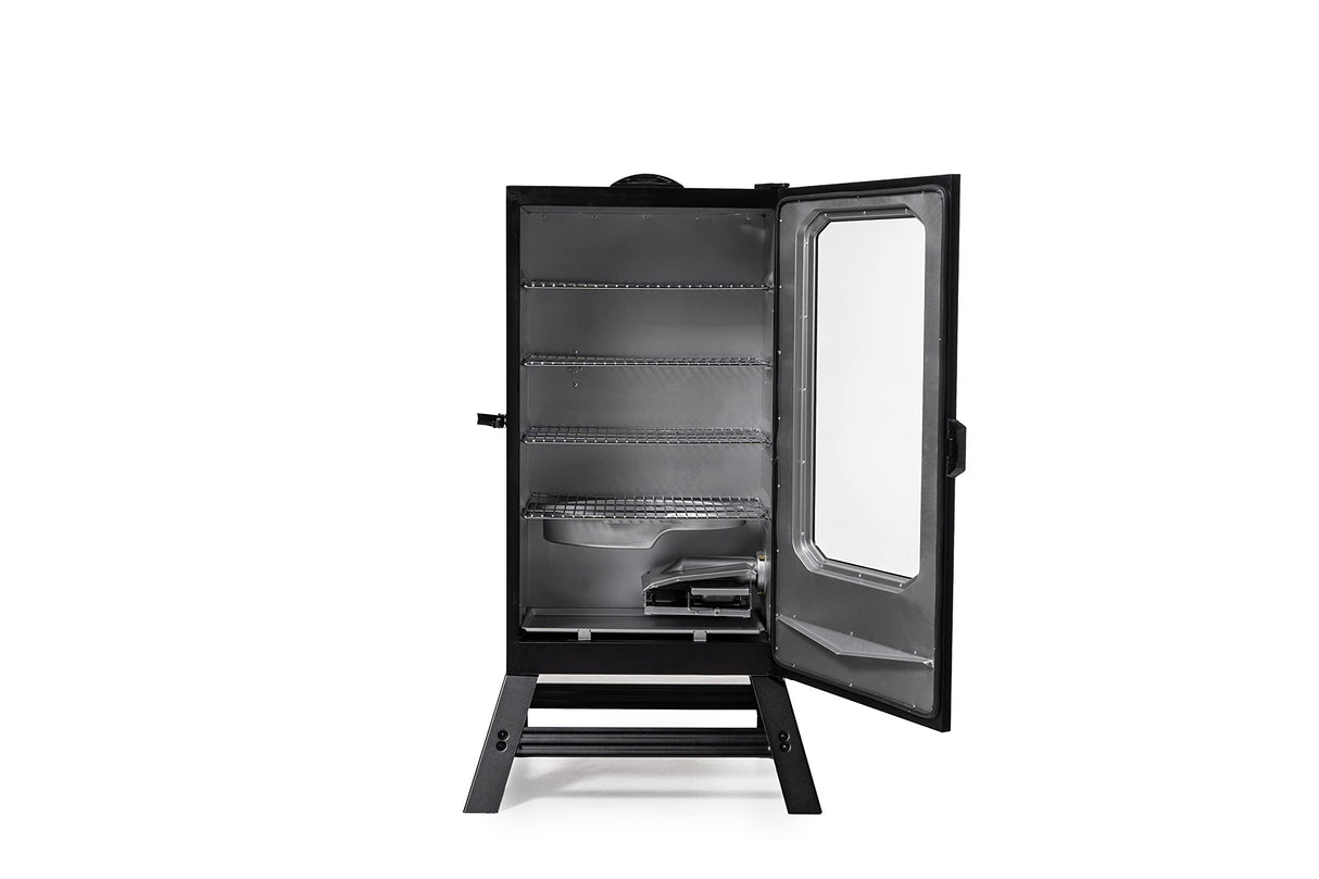 Masterbuilt® 40-inch Digital Electric Vertical BBQ Smoker with Leg Kit, Side Wood Chip Loader and 970 Cooking Square Inches in Black, Model MB20070122 Masterbuilt