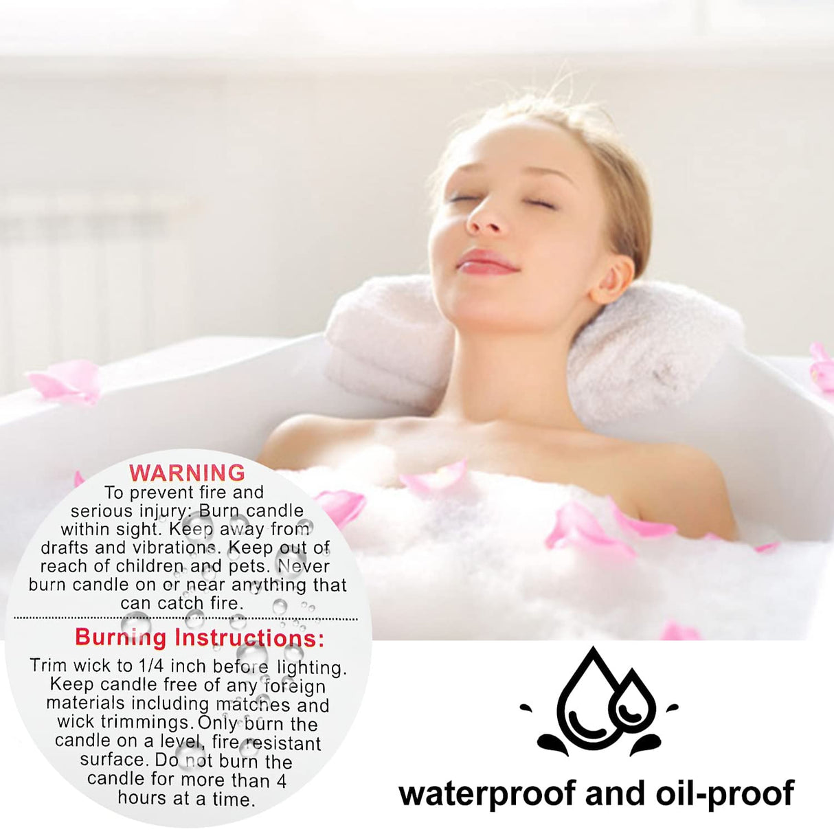 1500 pcs Candle Warning Labels,1.5inch Candle Jar Container Stickers, Candle Safety Stickers for Candle Making DIY Candle Jars Goiio