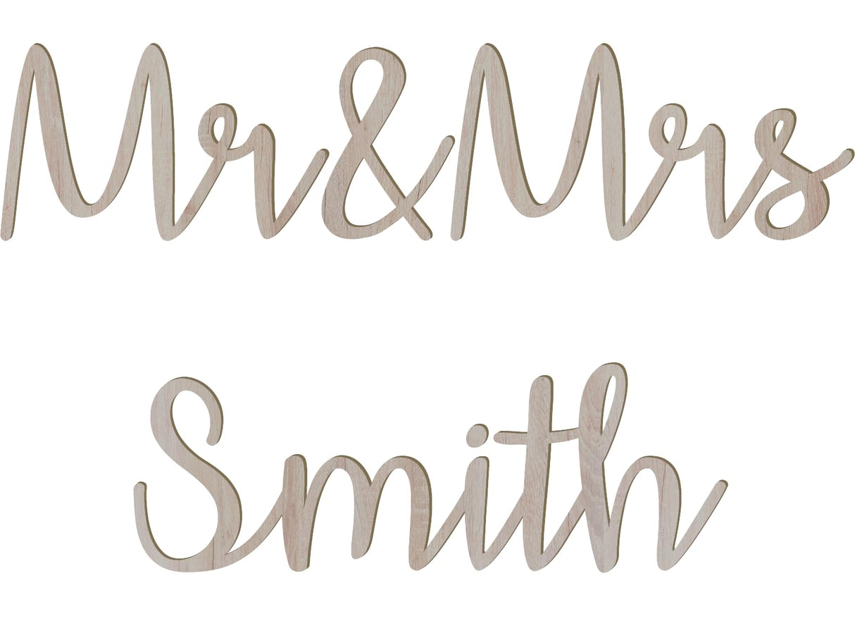 2.5 Inch Tall Custom Word Scroll Script Cursive Font Affection, Choose Wood Material for Names, Unfinished Initials Craft, Kid's Room Sign, Wall Plaque (2.5") NEXTCraft