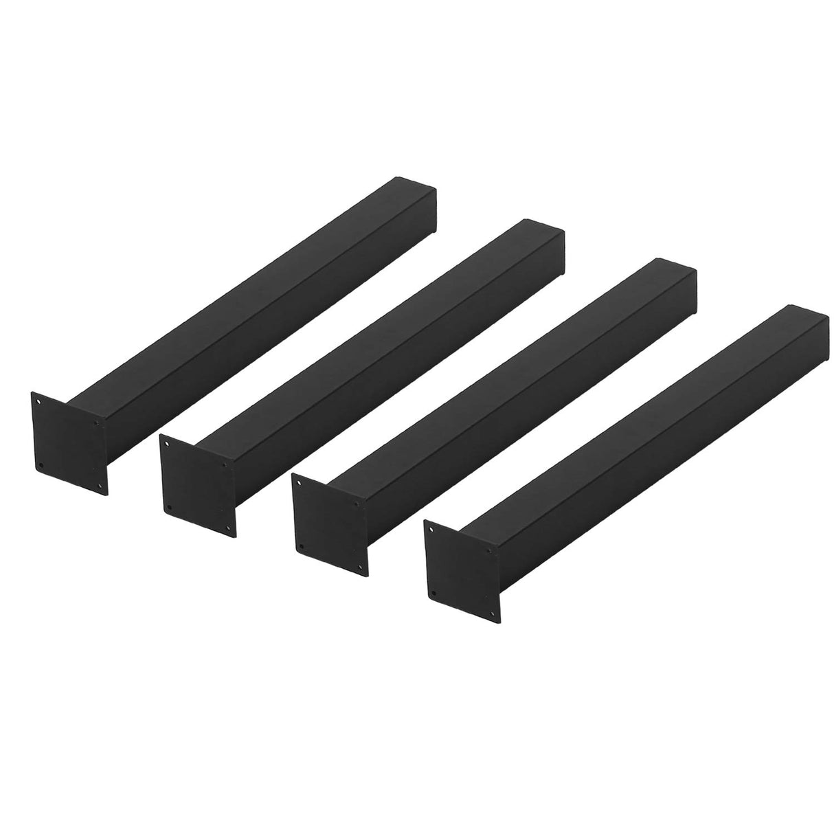 MBQQ Furniture Legs H28 Rustic Decory Table Legs,Heavy Duty Metal Desk Legs,Dining Table Legs,Set of 4 Black,DIY Iron Legs MBQQ