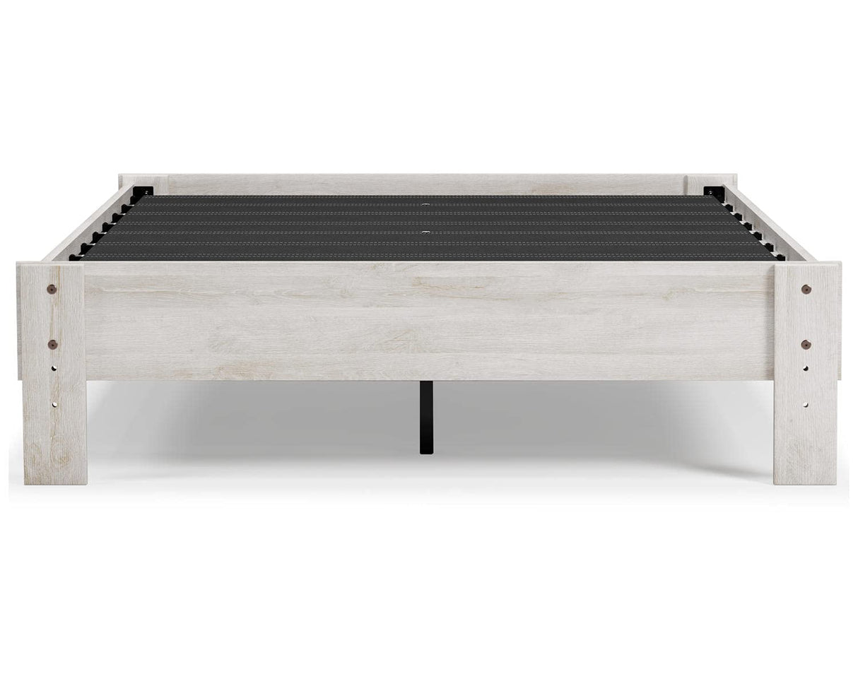 Shawburn Casual Farmhouse Full Platform Bed Frame in Whitewash by Signature Design by Ashley Signature Design by Ashley