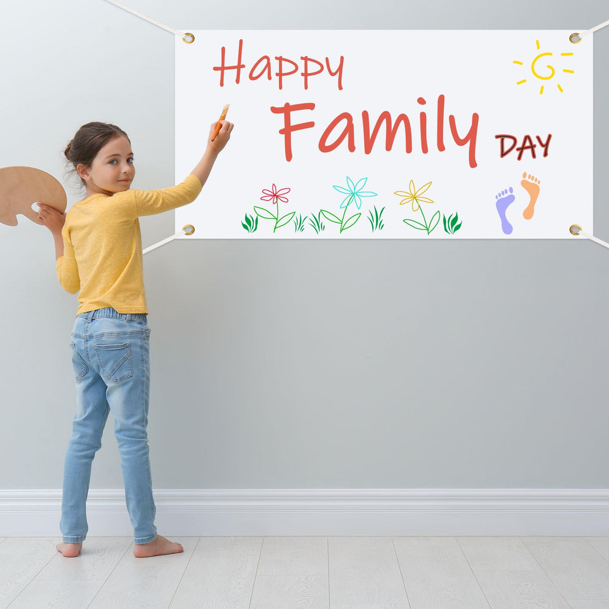 PATIKIL Large Blank Banner and Signs, 4 Pcs Polyester Sublimation Banners with Hanging Rope for Business Outside Outdoor Wall Flag Paintable DIY Banner Signs, White 2 x 4 Feet, 2 x 6 Feet PATIKIL