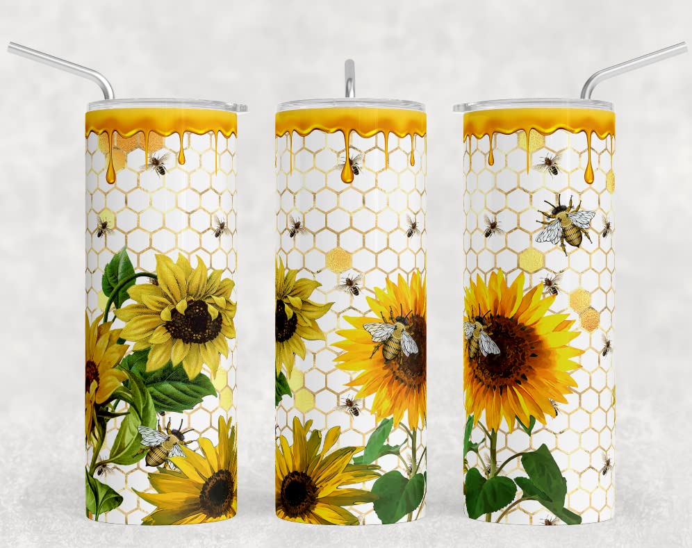 Bumble Bee Tumbler Sublimation Prints-Ready To Press Prints Bundle Generic