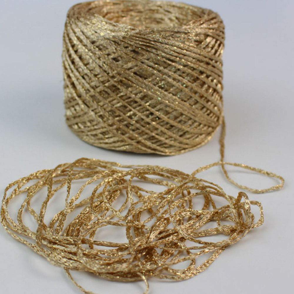 Clisil 100g DIY Black Colorful Lurex Yarn Shining Yarn Glitter Sparkle Yarn Metal Yarn Sparkle Yarn Crochet Thread Bag Sweater Toy Yarn Accessory Yarn CLISIL