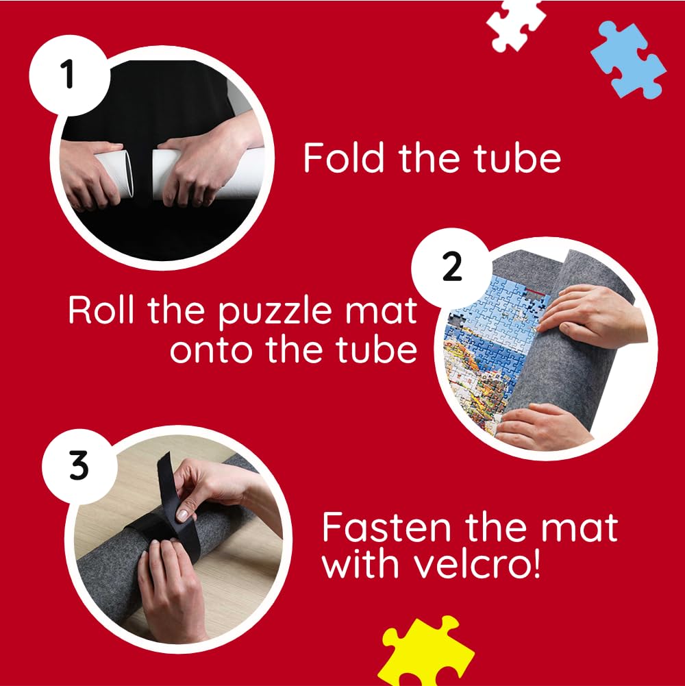 Trefl Puzzle Mat 500-6000 pcs. for Carrying and Storing Puzzles, Mat with Strong Velcro, Large Size, for Jigsaw's Up to 53.5 x 37.8 in Trefl