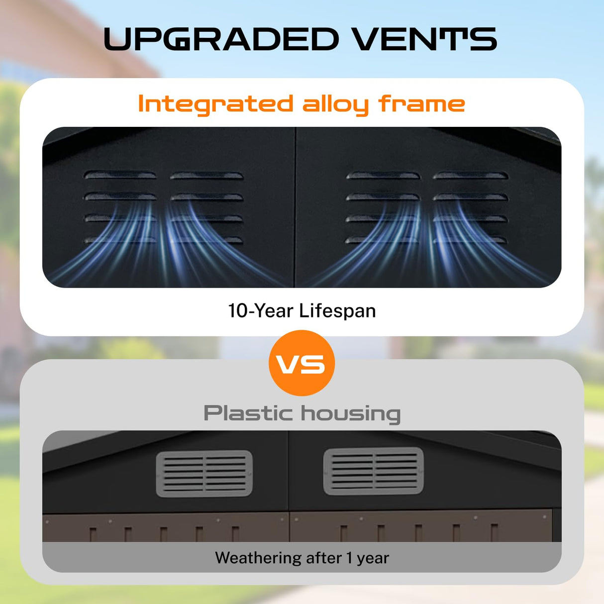 6 x 4 FT Outdoor Storage Shed, Metal Garden Tool Shed with Air Vents & Lockable Doors, Heavy-Duty Waterproof Small Bike shed Easy to Assemble for Garden, Lawn, Patio, Backyard, White LINKHOO