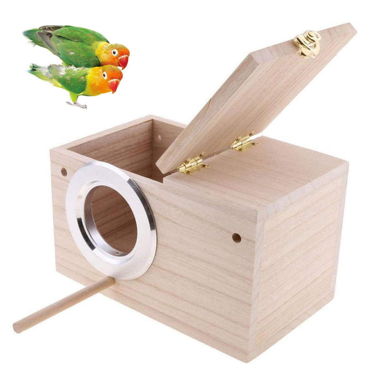Parakeet Nesting Box, Bird Nest Breeding Box Cage Wood House for Finch Lovebirds Cockatiel Budgie Conure Parrot, 8'' X 5'' X 5'' Tfwadmx