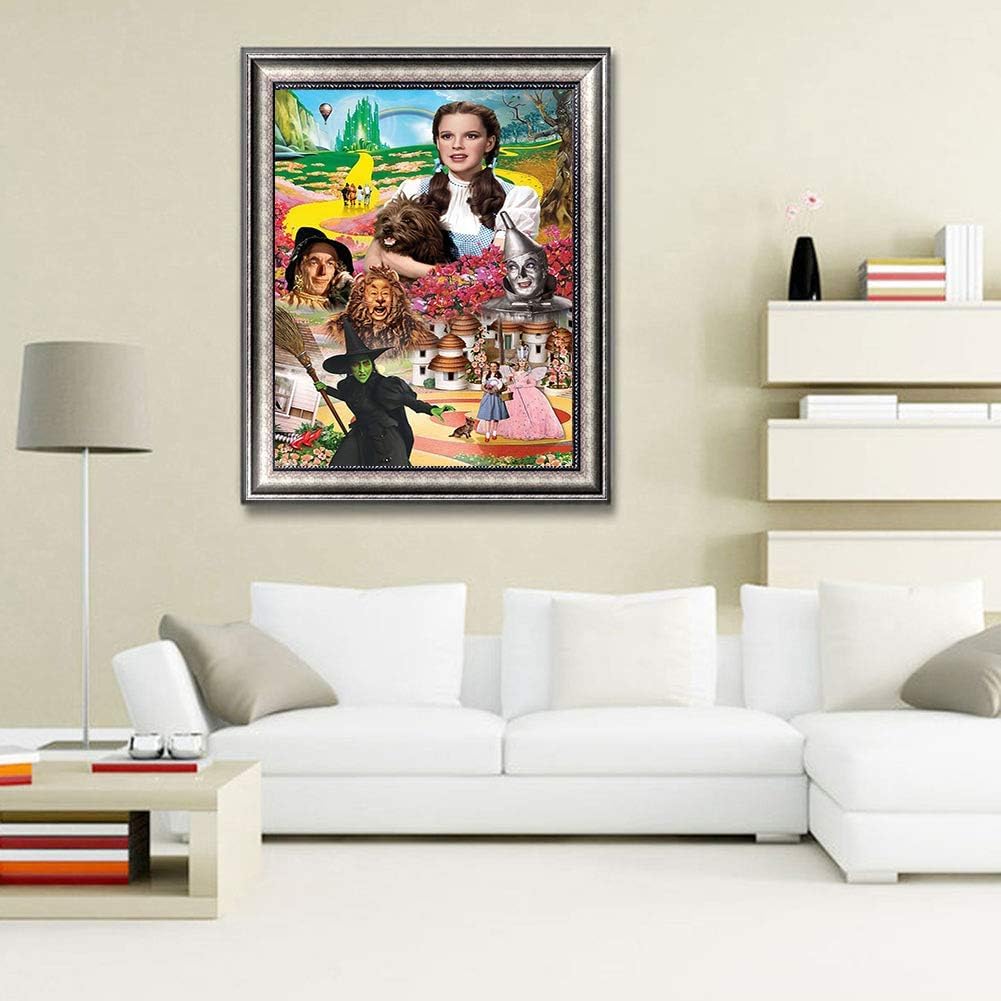 DIYPAINTING 5D Diamond Art Painting by Number Kits Wizard Movie of Oz 16X20 Painting Cross Stitch Full Drill Crystal Rhinestone Embroidery Pictures Arts Craft for Home Wall Decor WoodArtSupply